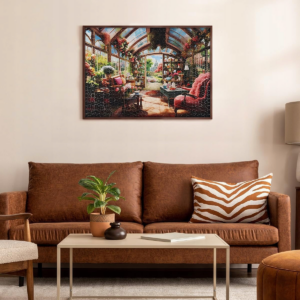 Puzzle 1008 elemetów pokój gościnny z kwiatami 70x50 cm