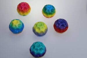 Piłka piłeczka galaktyczne dla dzieci wysokie odbicie 7cm