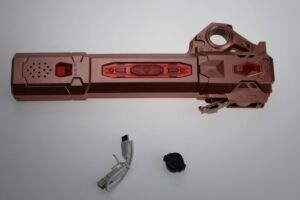 Miecz świetlny LED RGD laserowy zabawka z dźwiękiem teleskopowy 68cm