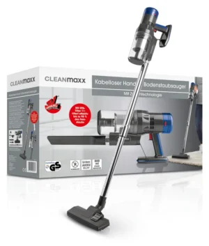 Odkurzacz Bezprzewodowy Cyklonowy CLEANmaxx 2w1 Ręczny i Pionowy Antracyt/Niebieski