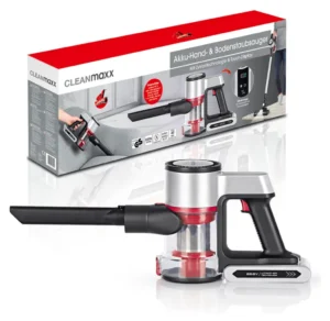 Odkurzacz Pionowy 2w1 CLEANmaxx 12920 Bezworkowy Antracytowo-Czerwony