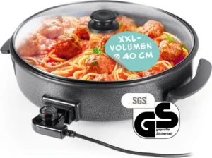 Elektryczna Patelnia Wielofunkcyjna GOURMETmaxx 40cm XXL z Termostatem